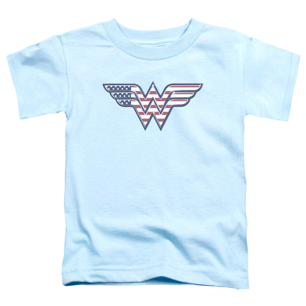 Dc - Red,white & Blue - Short Sleeve Toddler Tee - Light Blue T-shirt