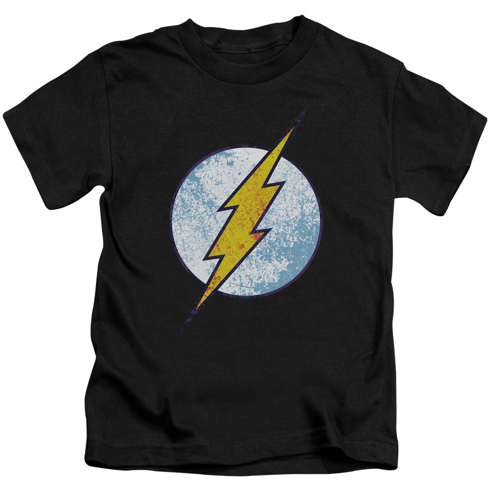 DC FLASH FLASH NEON DISTRESS LOGO - S/S JUVENILE 18/1 - BLACK - T-Shirt