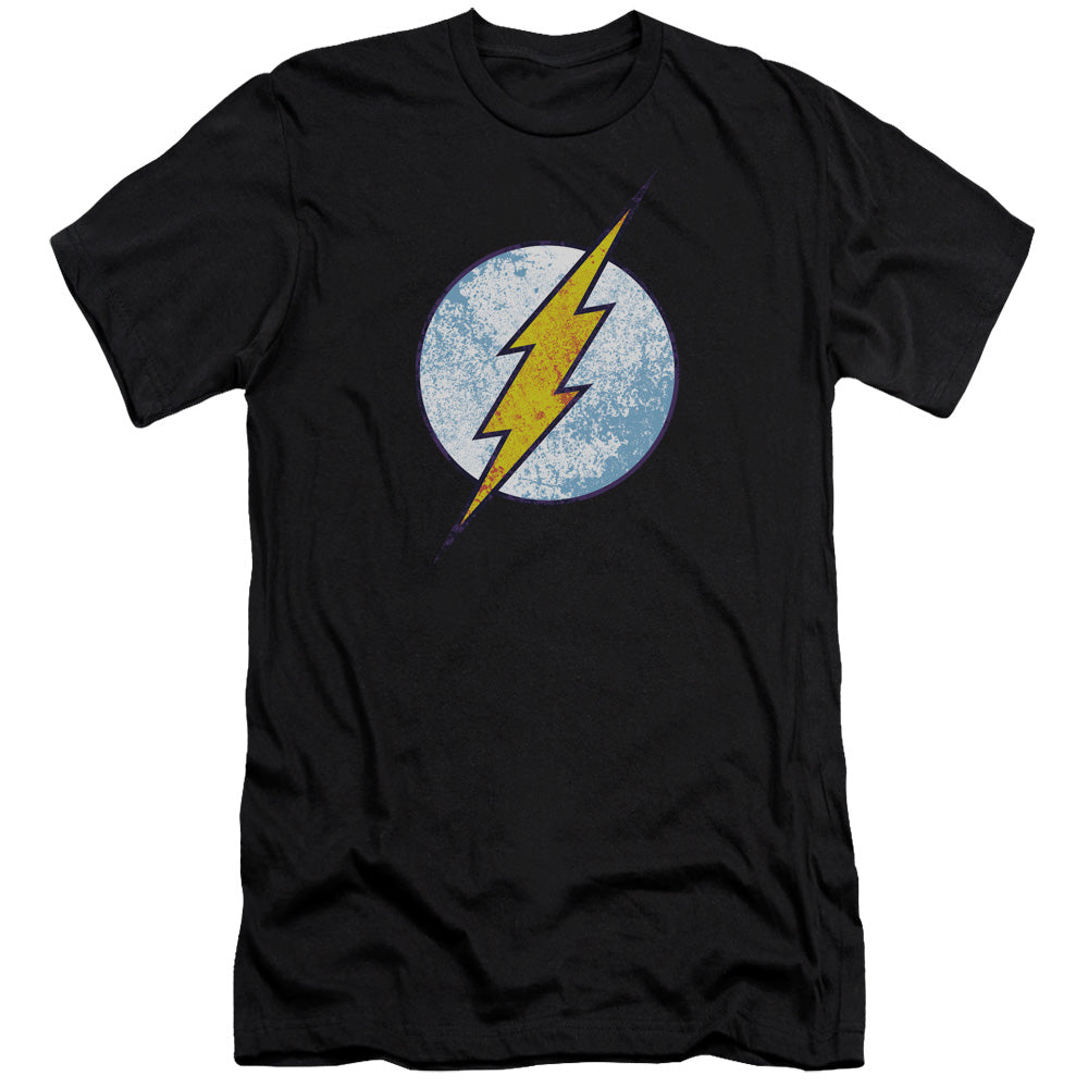 DC FLASH FLASH NEON DISTRESS LOGO - S/S ADULT 30/1 - BLACK T-Shirt
