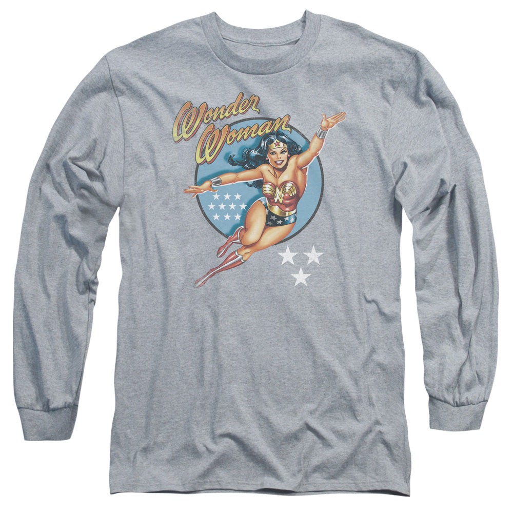 Dco - Wonder Woman Vintage - Long Sleeve Adult 18/1 - Athletic Heather T-shirt