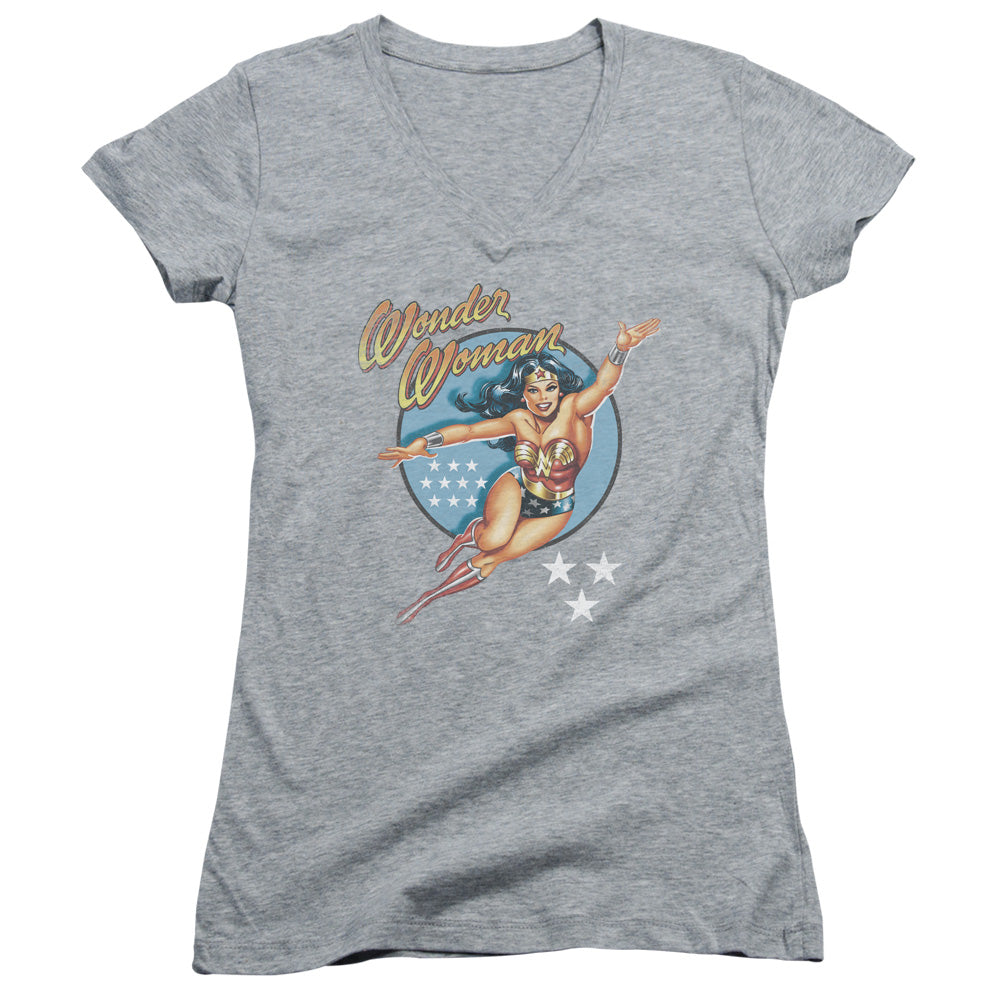 Dco - Wonder Woman Vintage - Junior V-neck - Athletic Heather