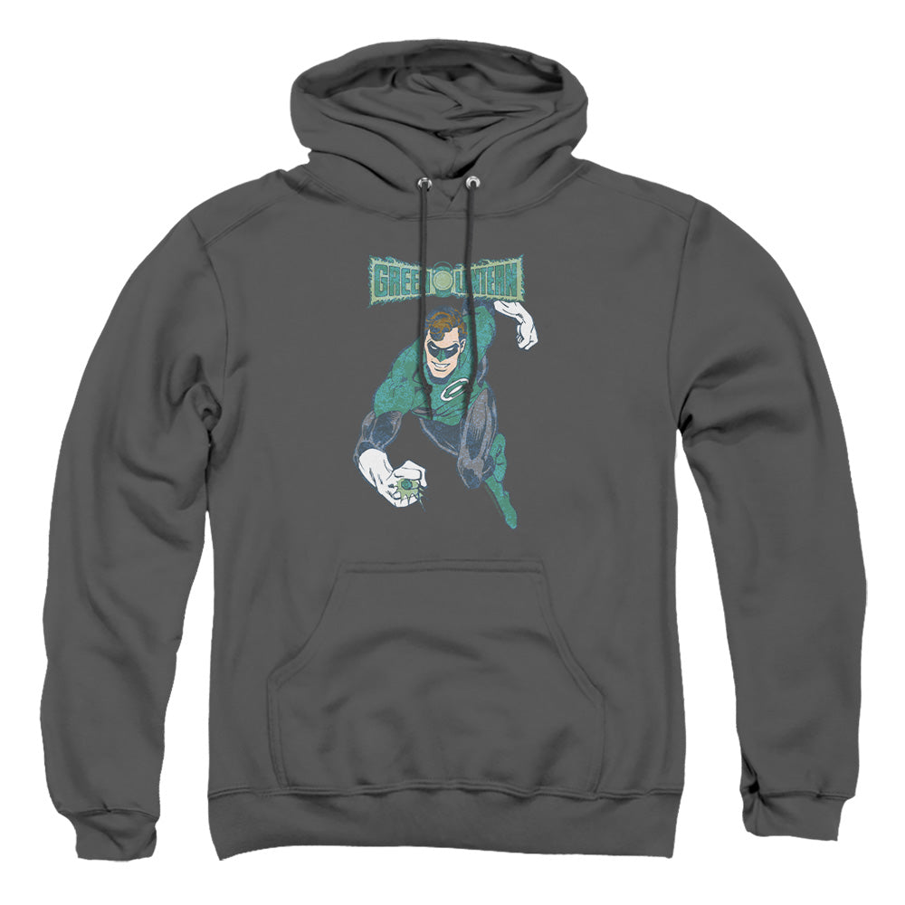 Dco - Desaturated Green Lantern - Adult Pull-over Hoodie - Charcoal
