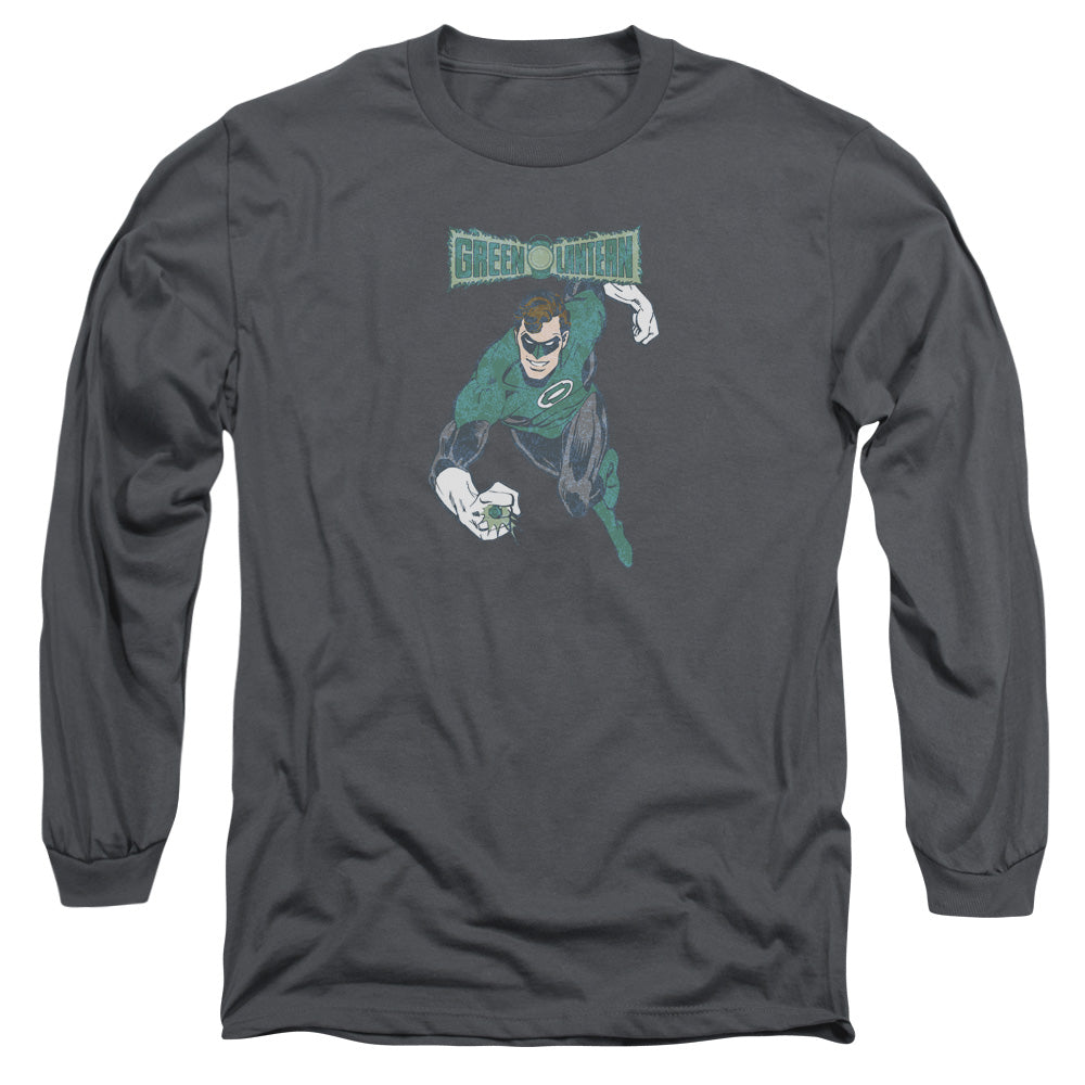 Dco - Desaturated Green Lantern - Long Sleeve Adult 18/1 - Charcoal T-shirt