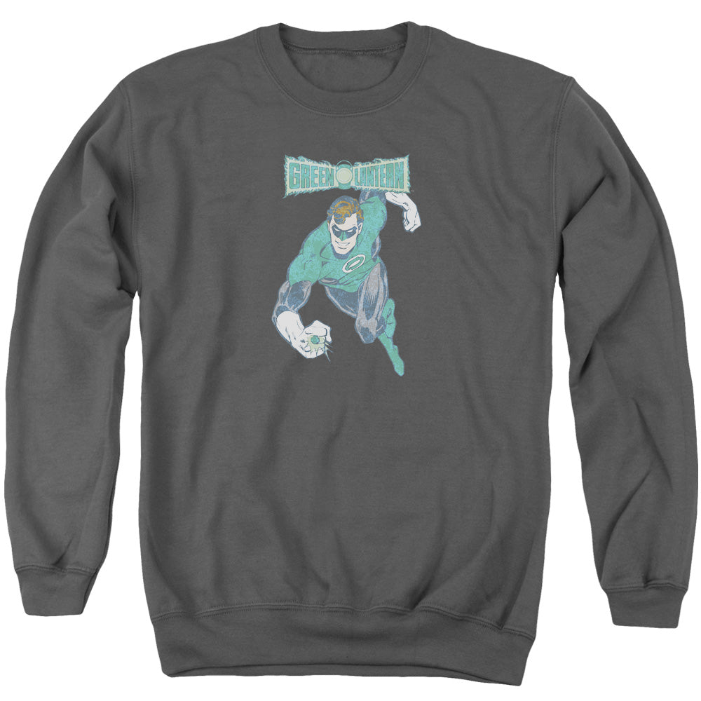 Dco - Desaturated Green Lantern - Adult Crewneck Sweatshirt - Charcoal