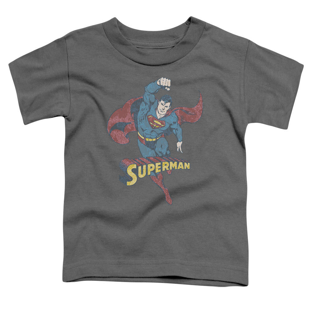 Dco - Desaturated Superman - Short Sleeve Toddler Tee - Charcoal T-shirt