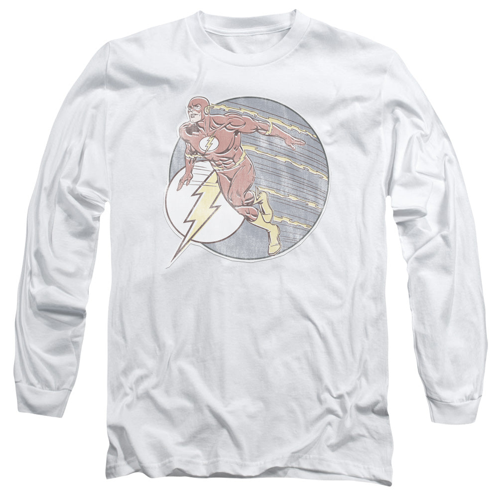 DC FLASH RETRO FLASH IRON ON - L/S ADULT 18/1 - WHITE T-Shirt