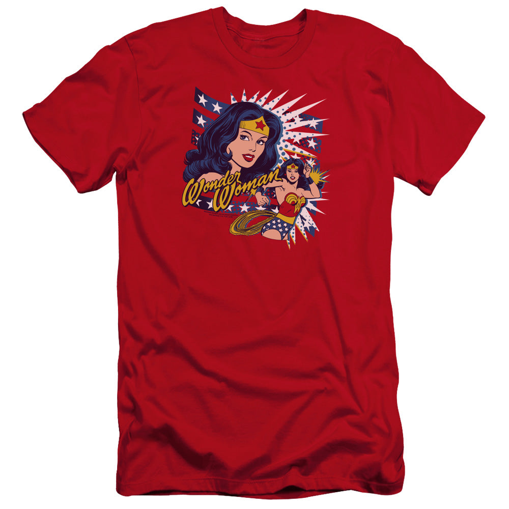 Dco - Pop Art Wonder-premuim Canvas Adult Slim Fit 30/1 - Red