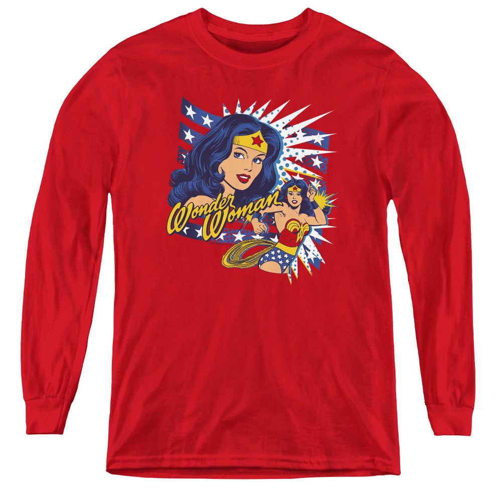 Dco - Pop Art Wonder - Youth Long Sleeve Tee - Red