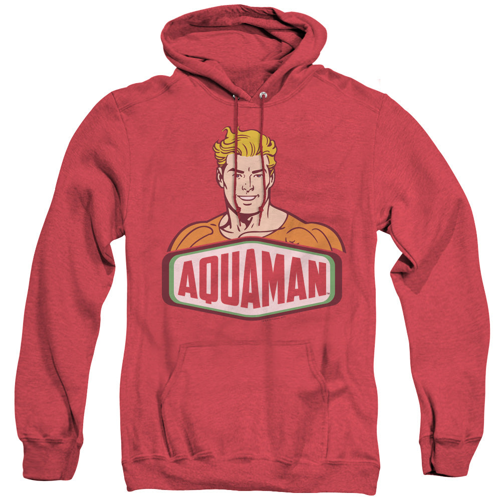 Dco - Aquaman Sign - Adult Heather Hoodie - Red