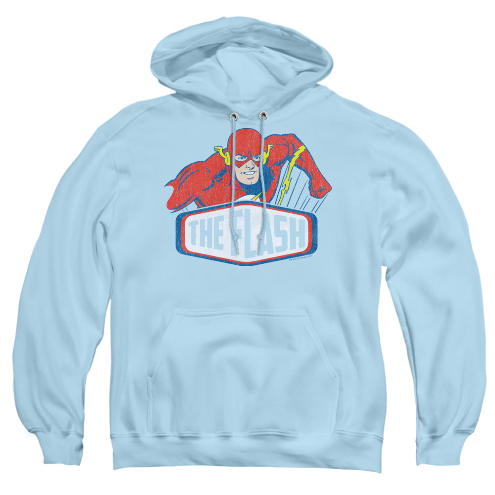 Dc Flash - Flash Sign - Adult Pull-over Hoodie - Light Blue