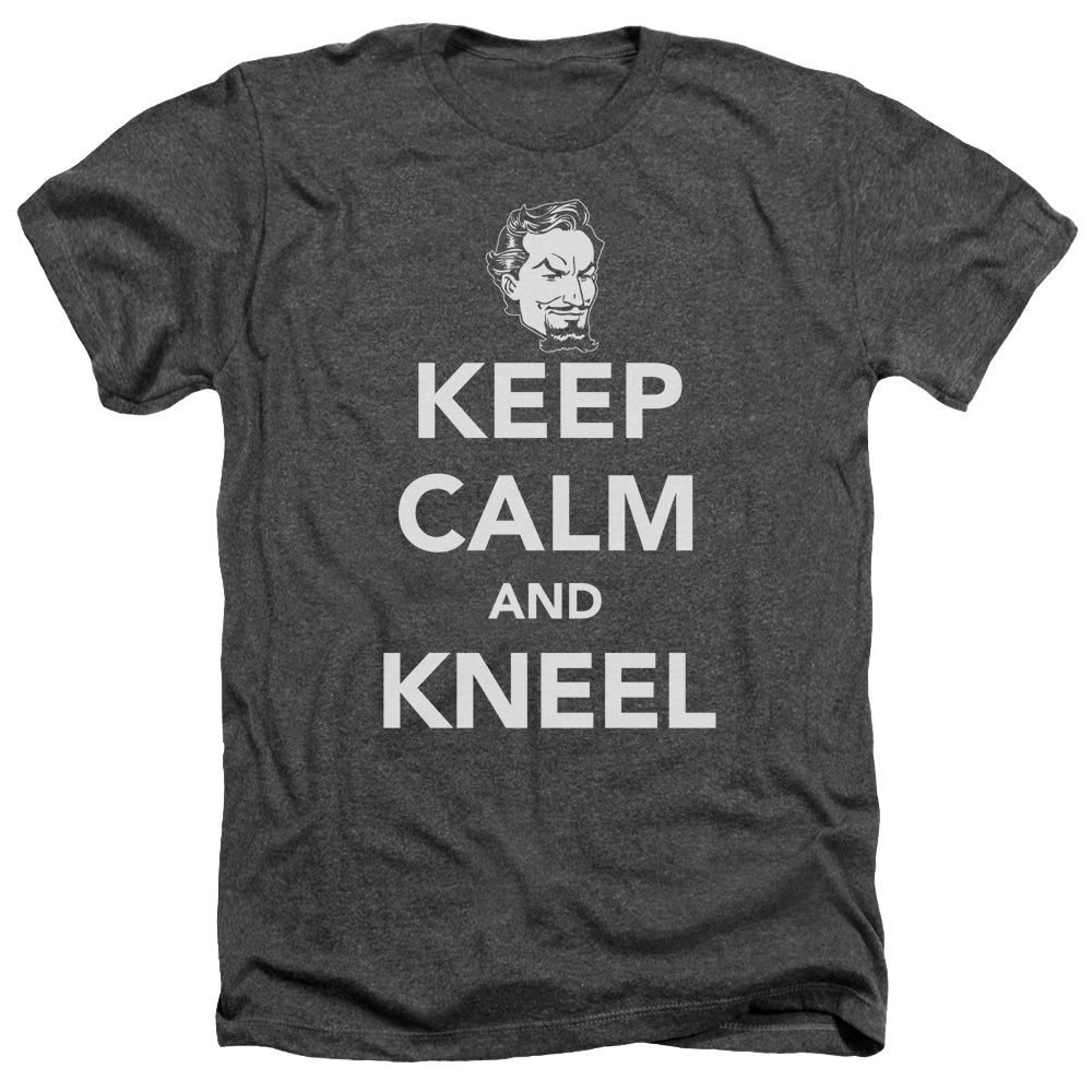 Dc - Keep Calm And Kneel - Adult Heather - Charcoal