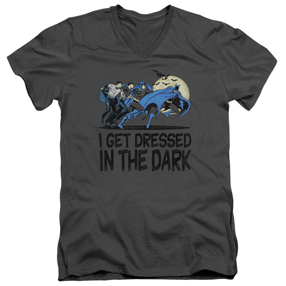 Dc - Get Dressed - Short Sleeve Adult V-neck - Charcoal T-shirt