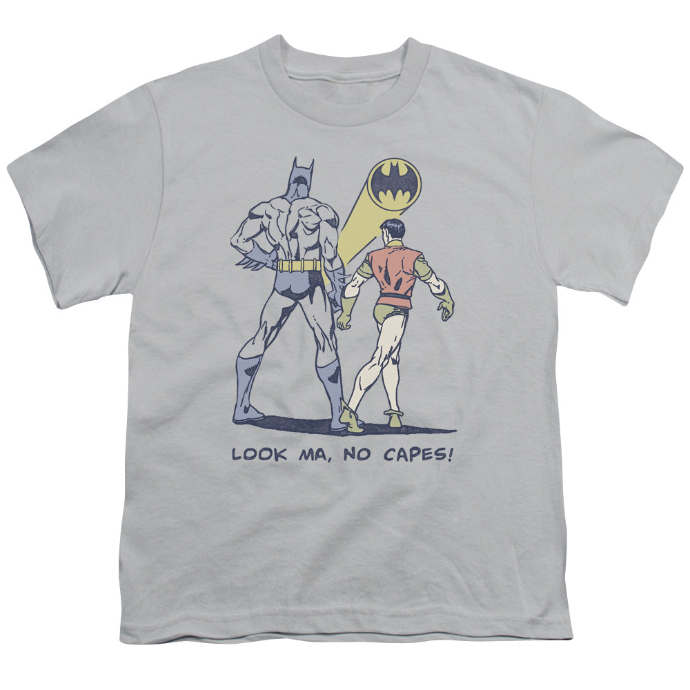 Dc - No Capes - Short Sleeve Youth 18/1 - Silver T-shirt