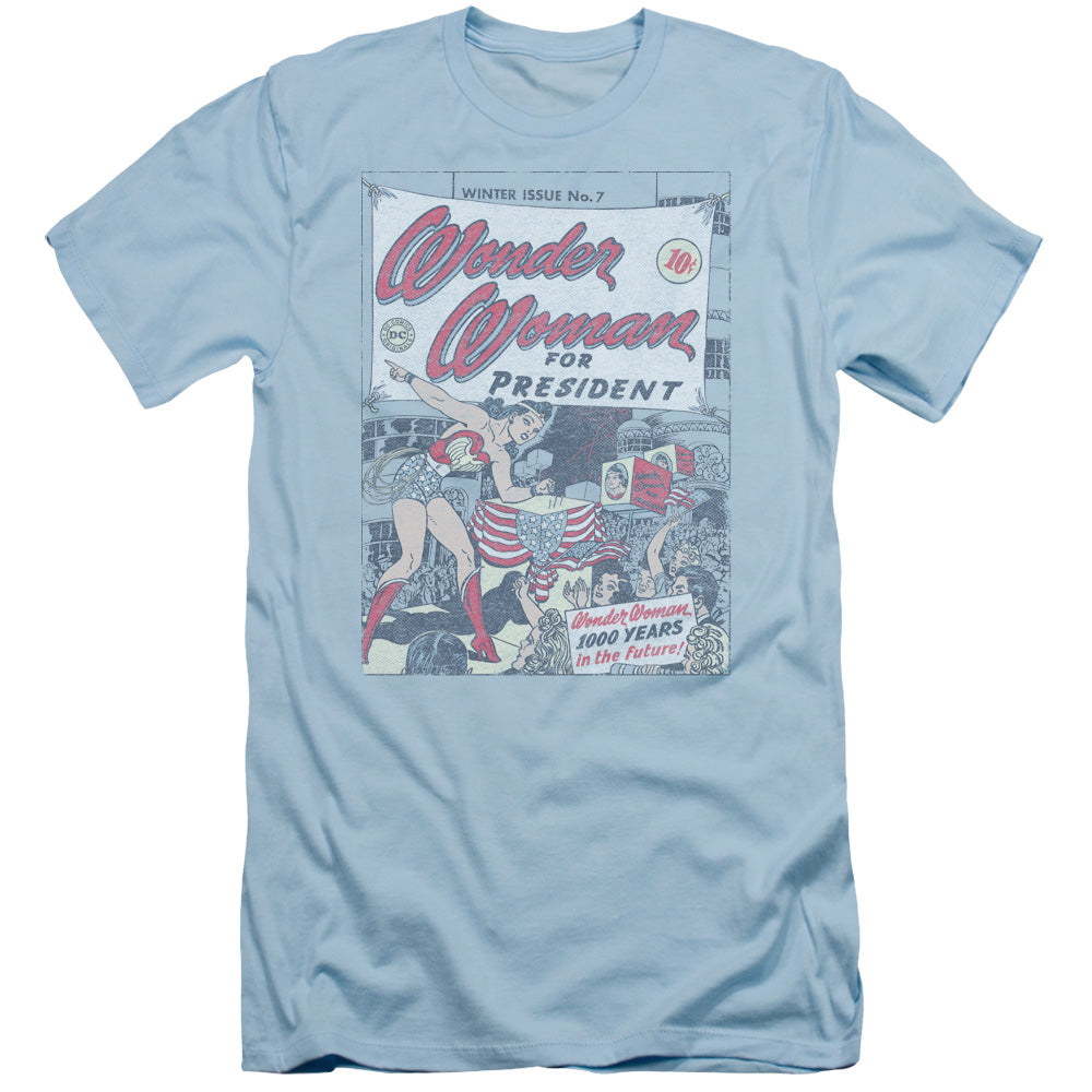 Dc - Ww For President - Short Sleeve Adult 30/1 - Light Blue T-shirt