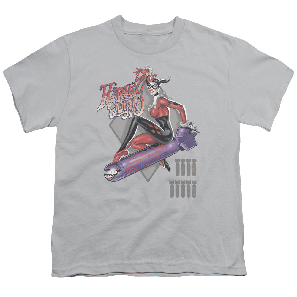 Dc - Harleys The Bomb - Short Sleeve Youth 18/1 - Silver T-shirt