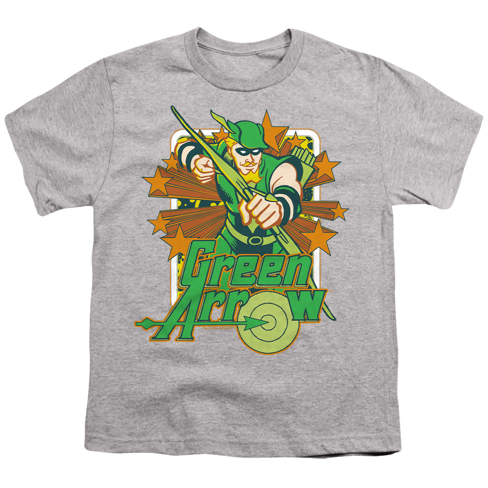 Dc - Green Arrow Stars - Short Sleeve Youth 18/1 - Kelly Green T-shirt