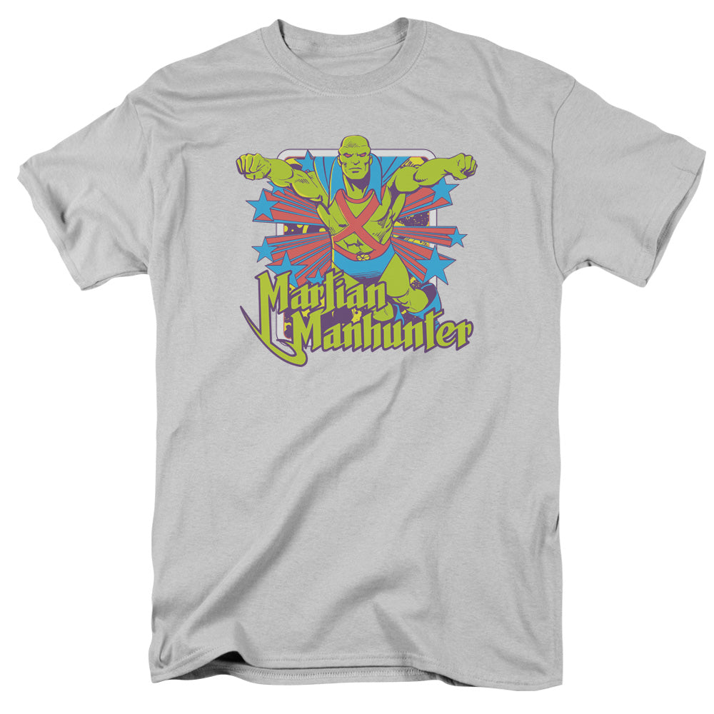 Dc - Manhunter Stars - Short Sleeve Adult 18/1 - Silver T-shirt