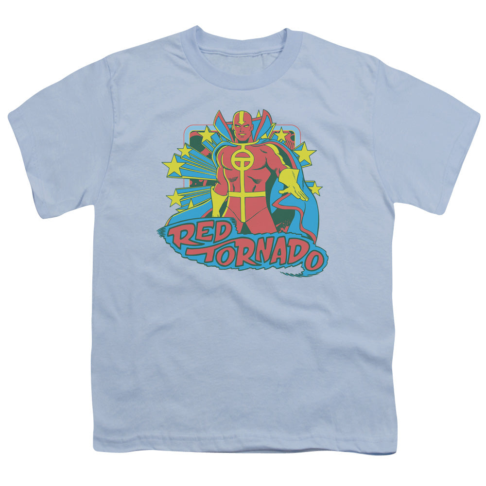 Dc - Red Tornado Stars - Short Sleeve Youth 18/1 - Light Blue T-shirt