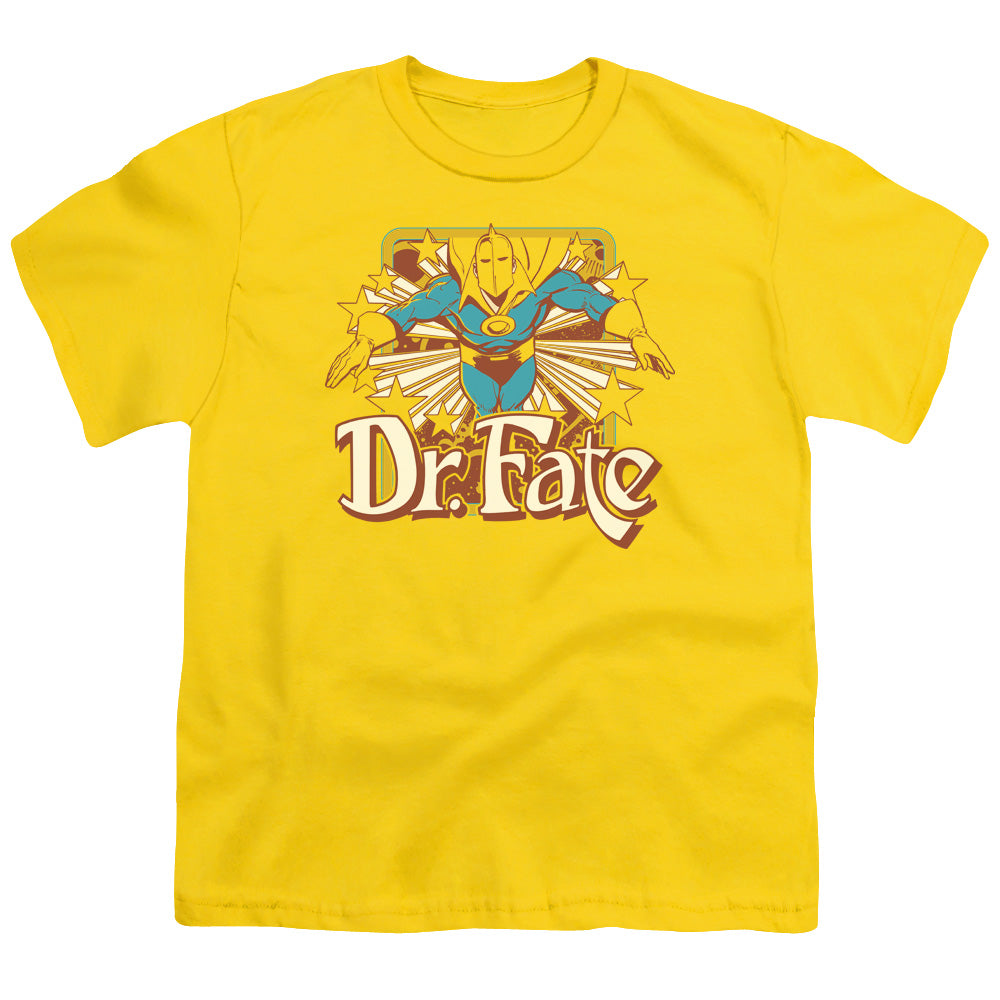 Dc - Dr Fate Stars - Short Sleeve Youth 18/1 - Yellow T-shirt
