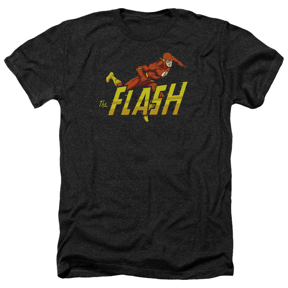 Dc Flash - 8 Bit Flash - Adult Heather - Charcoal