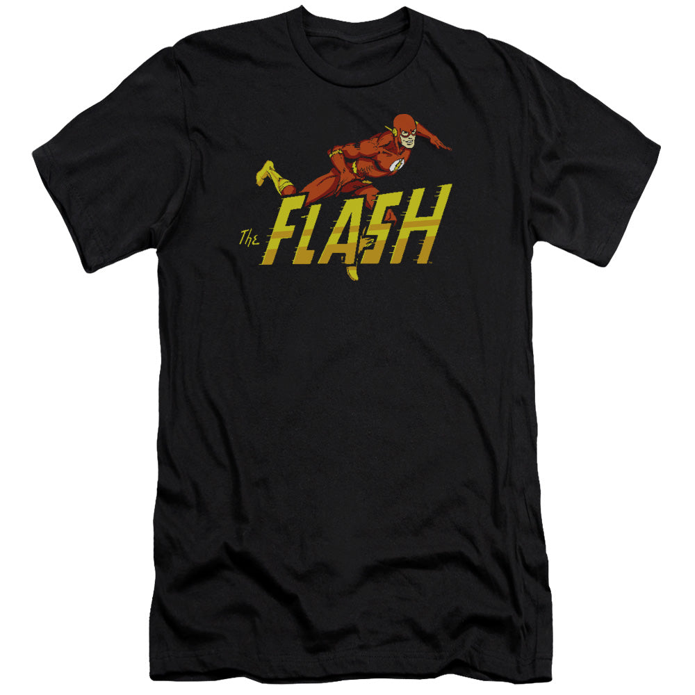 Dc Flash - 8 Bit Flash-premuim Canvas Adult Slim Fit 30/1 - Black