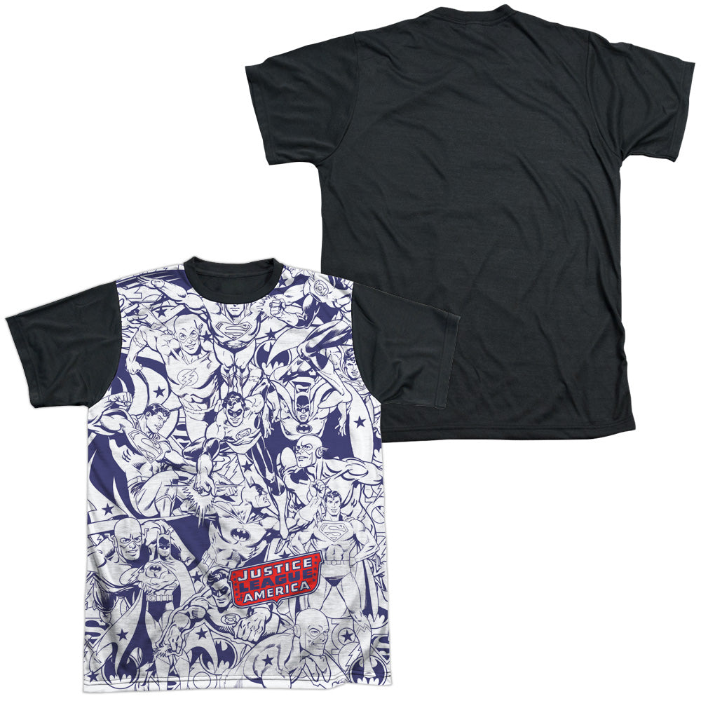 Dc - Justice All Around - Short Sleeve Adult White Front Black Back - White T-shirt