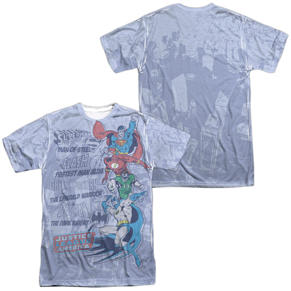 Dc - Good Guys (Front/back Print) - Short Sleeve Adult 100% Poly Crew - White T-shirt