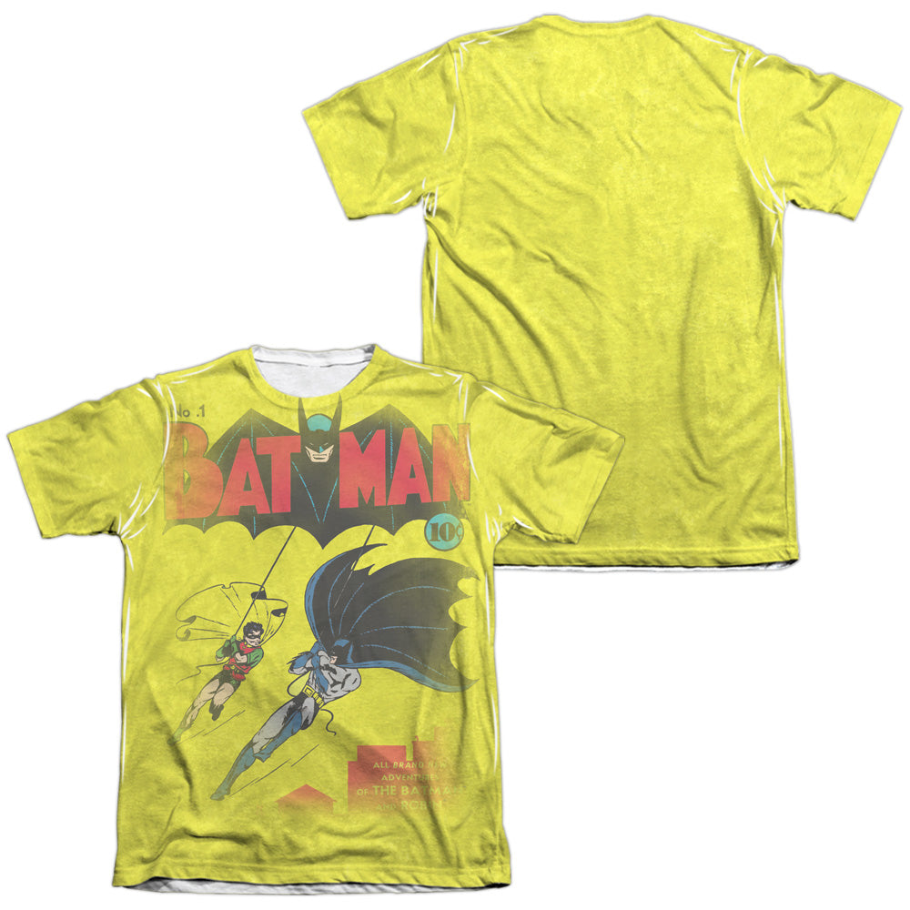Dc - Batman Number One (Front/back Print) - Adult 65/35 Poly/cotton Short Sleeve Tee - White T-shirt