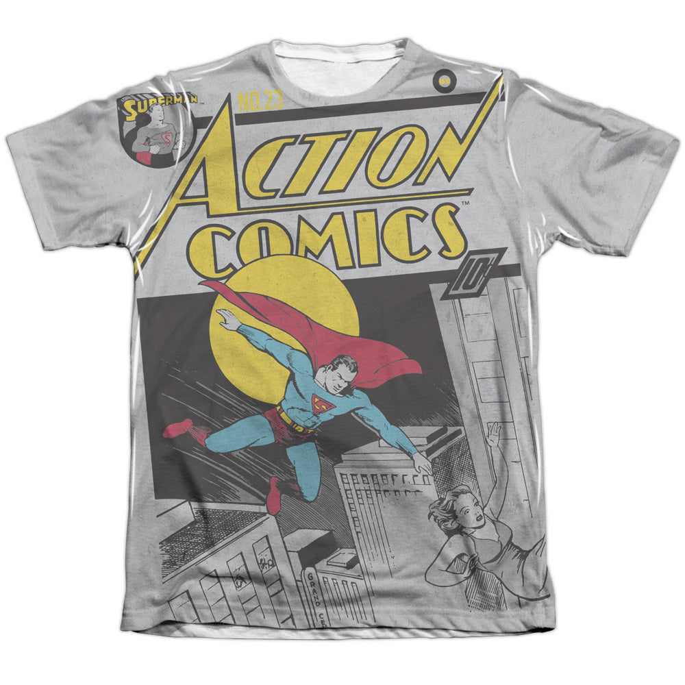 Dc - Superman No. 23 - Adult 65/35 Poly/cotton Short Sleeve Tee - White T-shirt