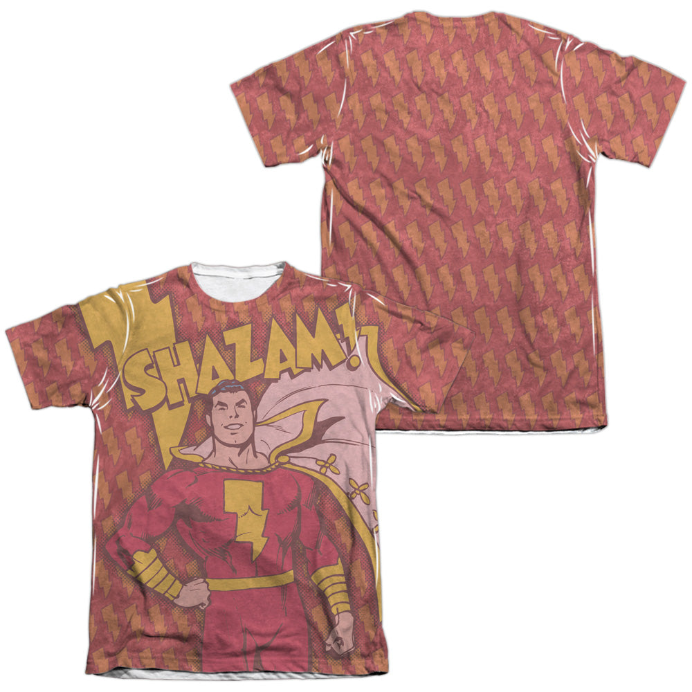 Dc - Shazam Bolts - Adult Poly/cotton Short Sleeve Tee - White T-shirt