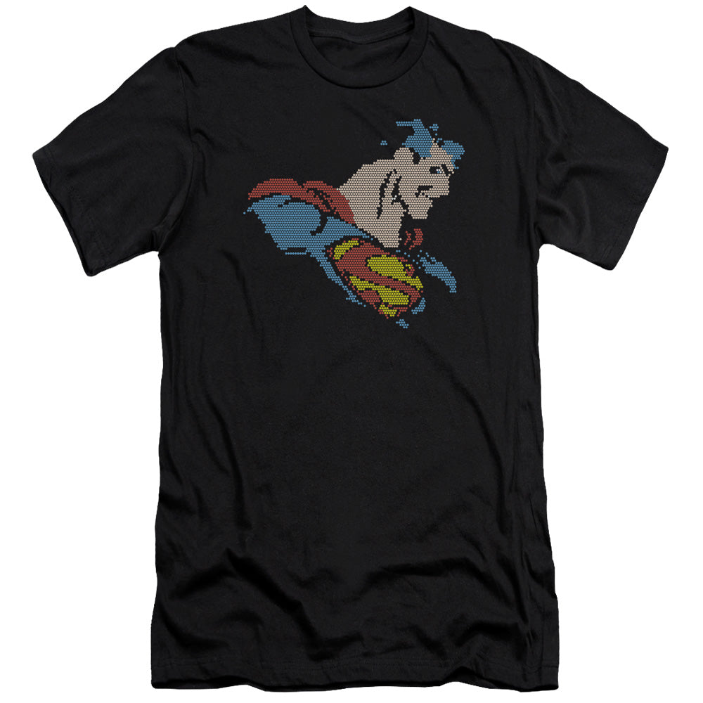 Dc - Lite Brite Superman-premuim Canvas Adult Slim Fit 30/1 - Black