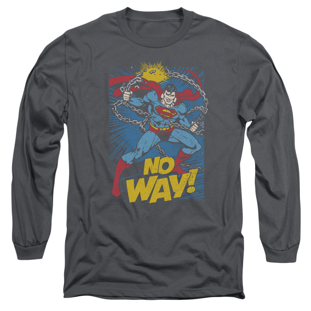 Dc - No Way - Long Sleeve Adult 18/1 - Charcoal T-shirt