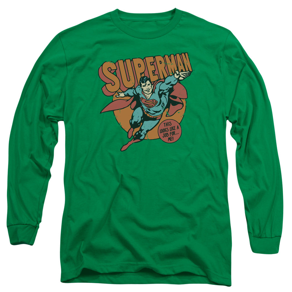 Dc - Job For Me - Long Sleeve Adult 18/1 - Kelly Green T-shirt