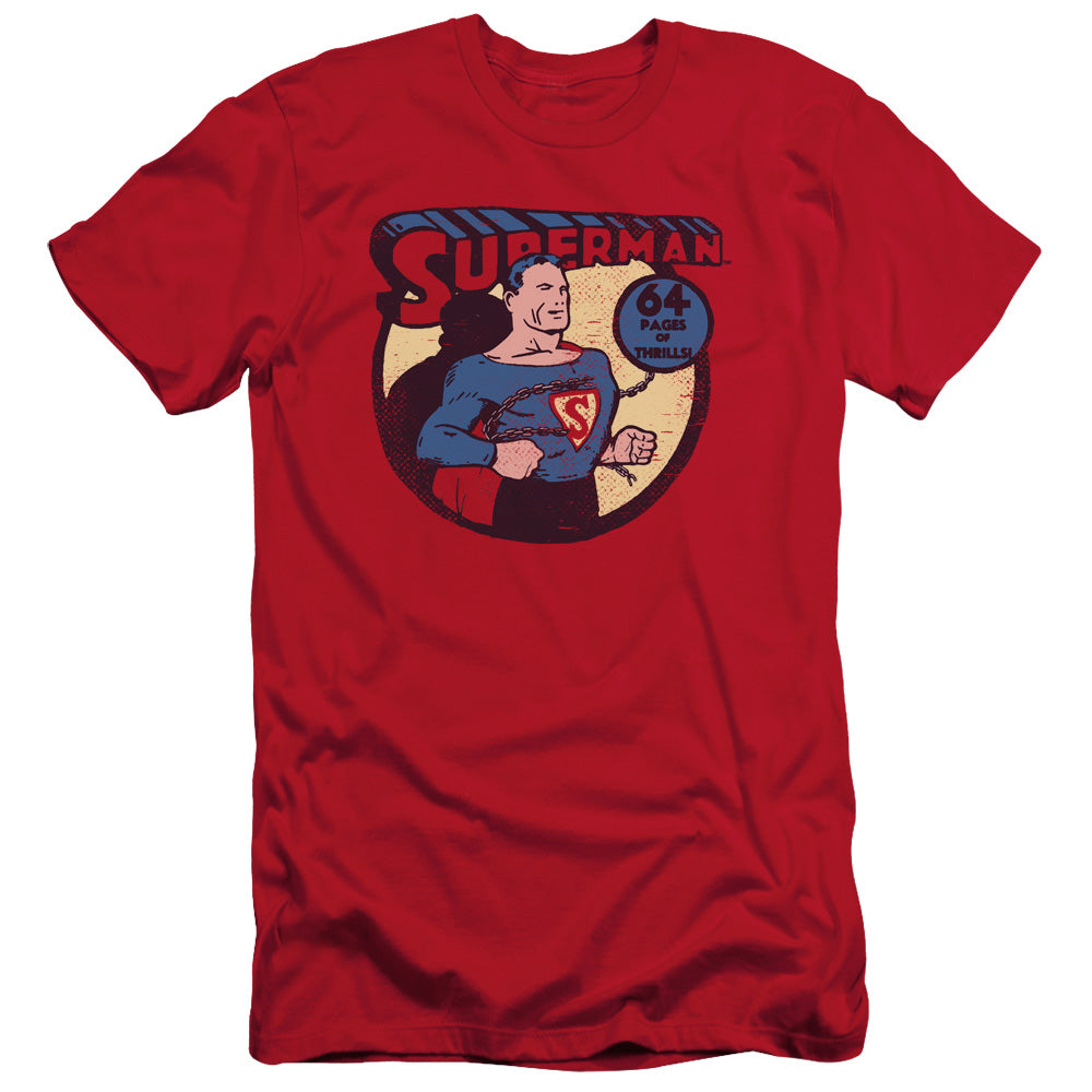 Dc - Superman 64 - Short Sleeve Adult 30/1 - Red T-shirt