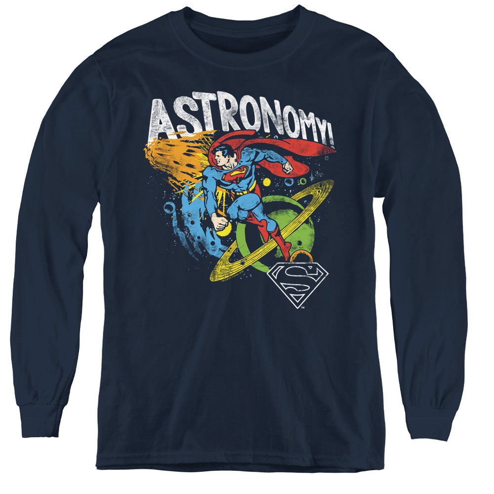 Dc - Astronomy - Youth Long Sleeve Tee - Navy