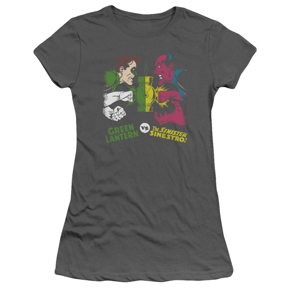 Dc - Gl Vs Sinestro - Short Sleeve Junior Sheer - Charcoal T-shirt