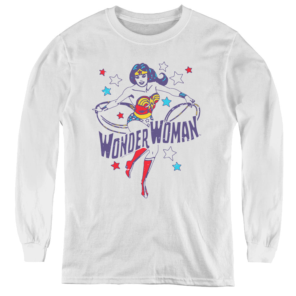 Dc - Wonder Stars - Youth Long Sleeve Tee - White