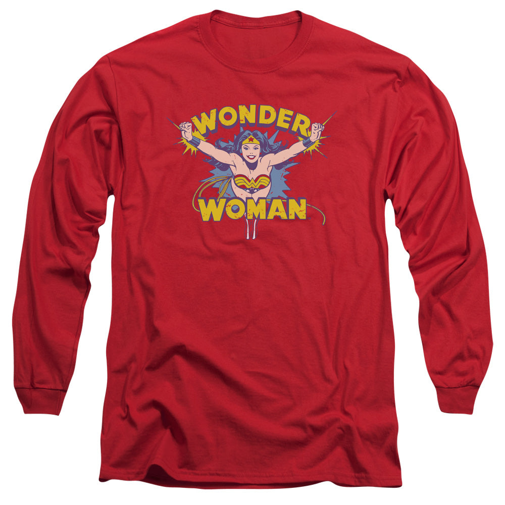 Dc - Flying Through - Long Sleeve Adult 18/1 - Red T-shirt