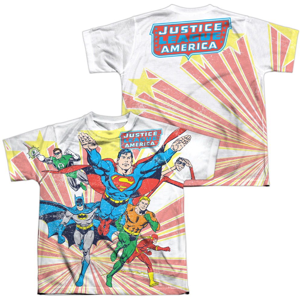 Dc - Coming At You (Front/back Print) - Short Sleeve Youth Poly Crew - White T-shirt