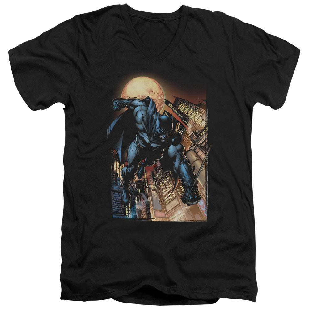 Batman - The Dark Knight #1 - Short Sleeve Adult V-neck - Black T-shirt