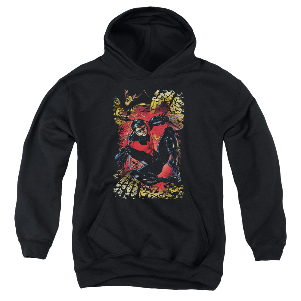 Jla - Nightwing #1 - Youth Pull-over Hoodie - Black