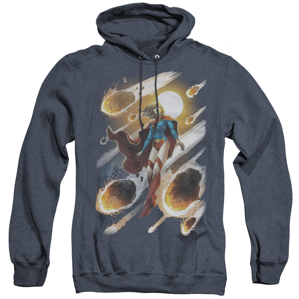 Jla - Supergirl #1 - Adult Heather Hoodie - Navy
