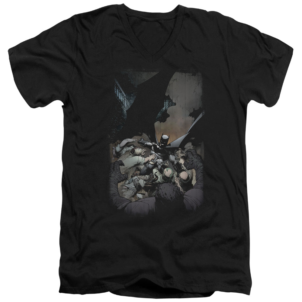 Batman - Batman #1 - Short Sleeve Adult V-neck - Black T-shirt