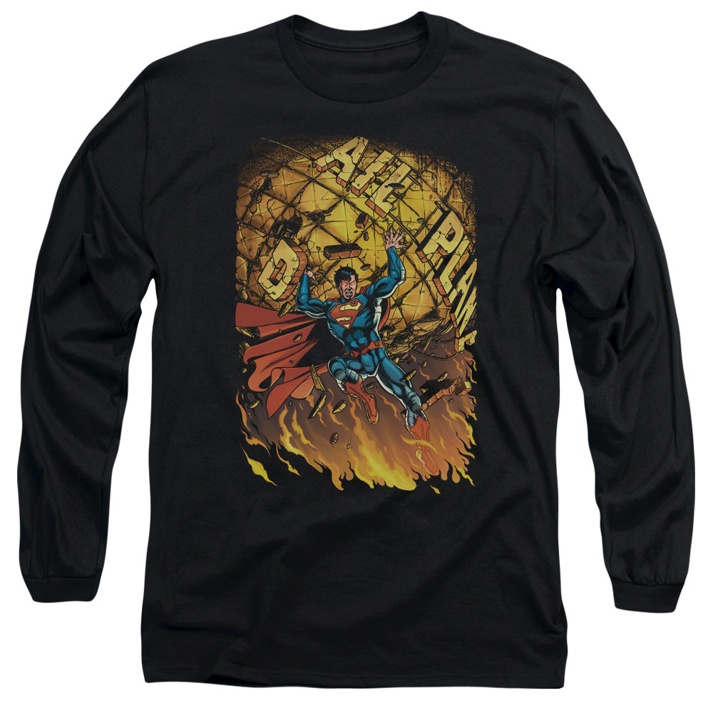 Superman - Superman #1 - Long Sleeve Adult 18/1 - Black T-shirt