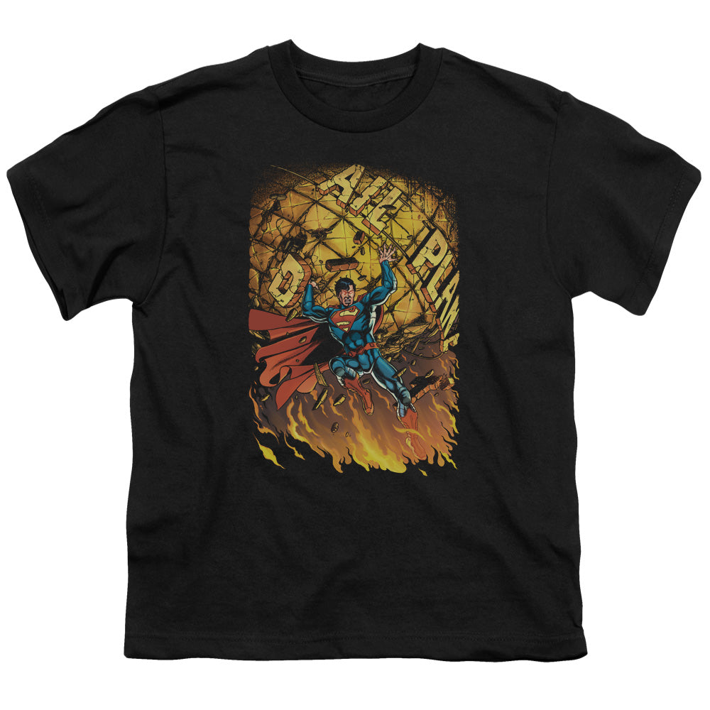 Superman - Superman #1 - Short Sleeve Youth 18/1 - Black T-shirt