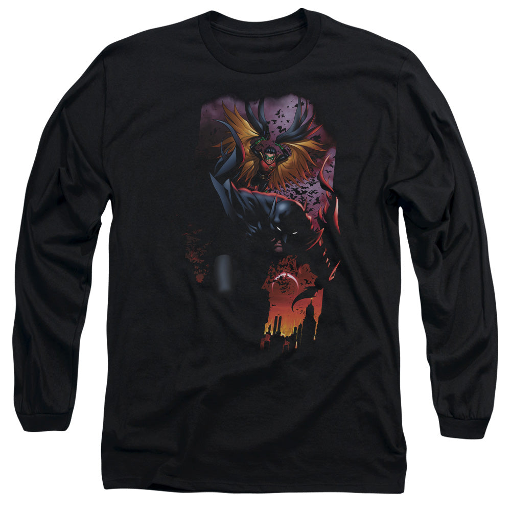 Batman - Batman & Robin #1 - Long Sleeve Adult 18/1 - Black T-shirt