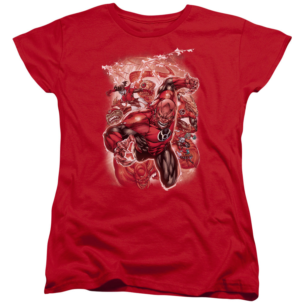 Green Lantern - Red Lanterns #1 - Short Sleeve Womens Tee - Red T-shirt