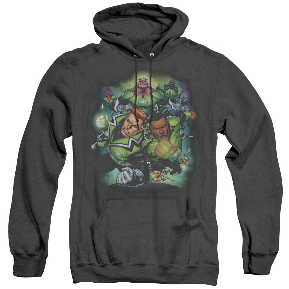 Green Lantern - Corps #1 - Adult Heather Hoodie - Black