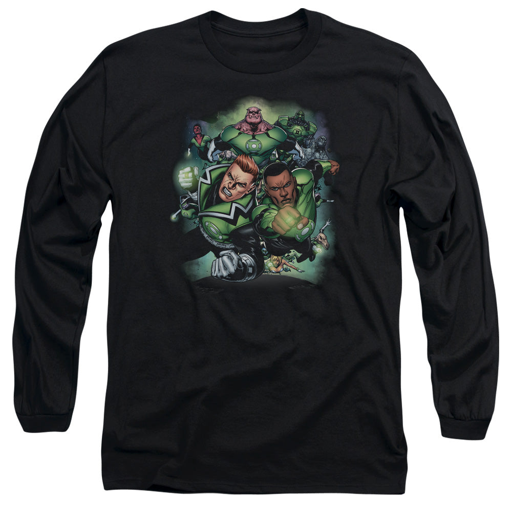 Green Lantern - Corps #1 - Long Sleeve Adult 18/1 - Black T-shirt