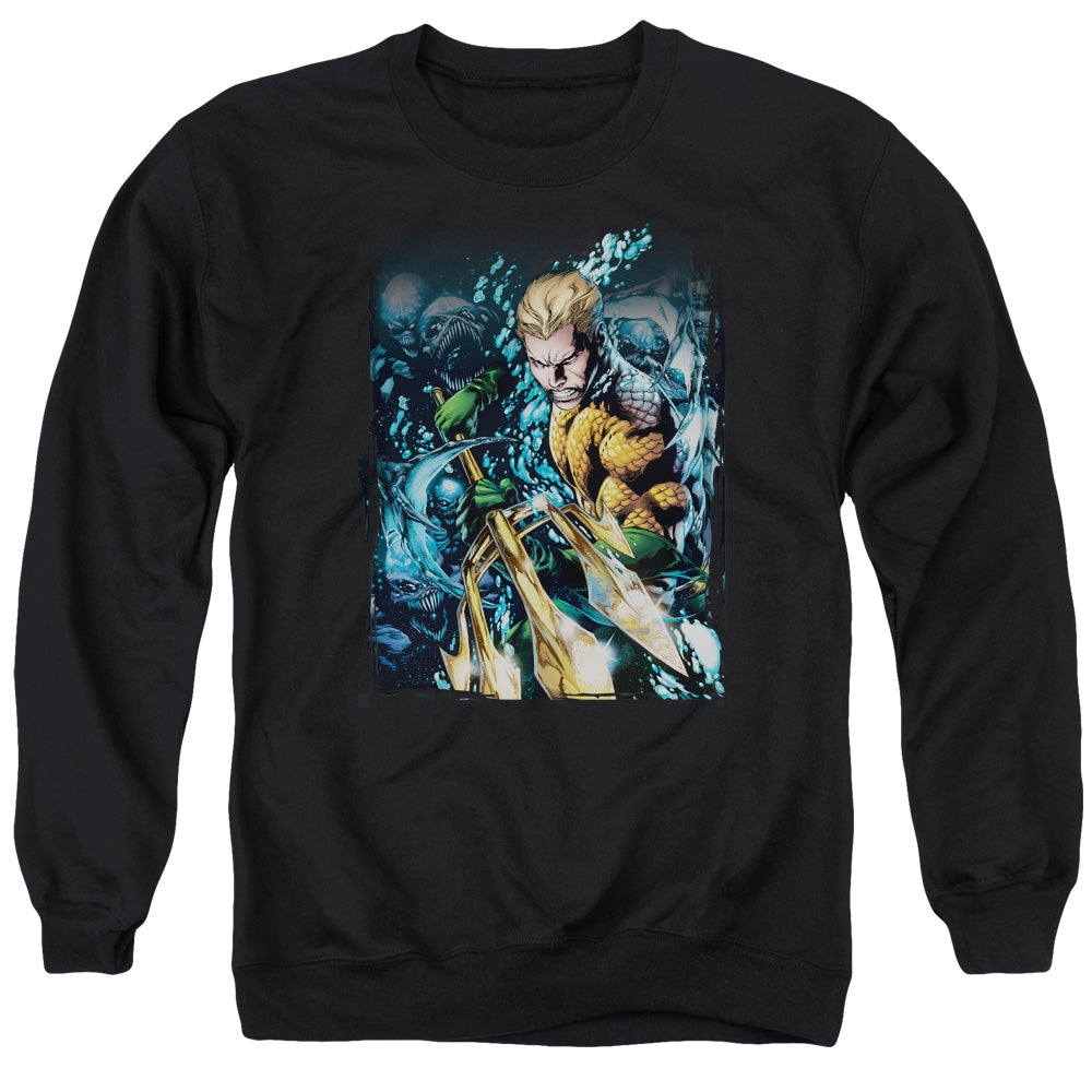 Jla - Aquaman #1 - Adult Crewneck Sweatshirt - Black